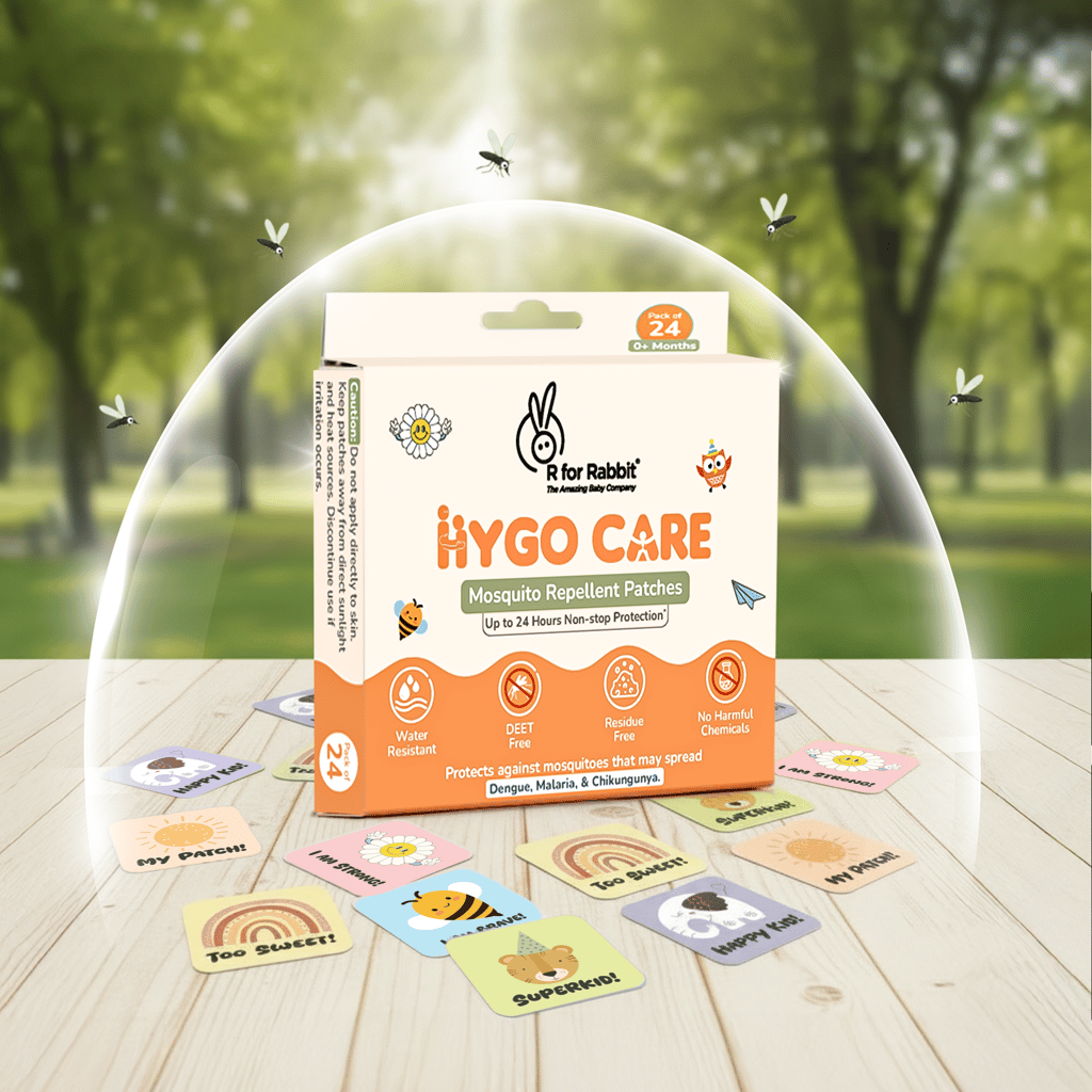 R for Rabbit Hygocare Mosquito Repellant Patches (Pack of 24) White Repellant Patches