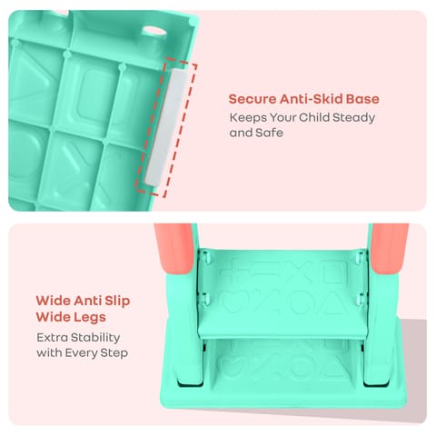 R for Rabbit Hilltop Booster Peach Green Potty Step Stool