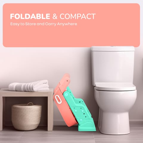 R for Rabbit Hilltop Booster Peach Green Potty Step Stool