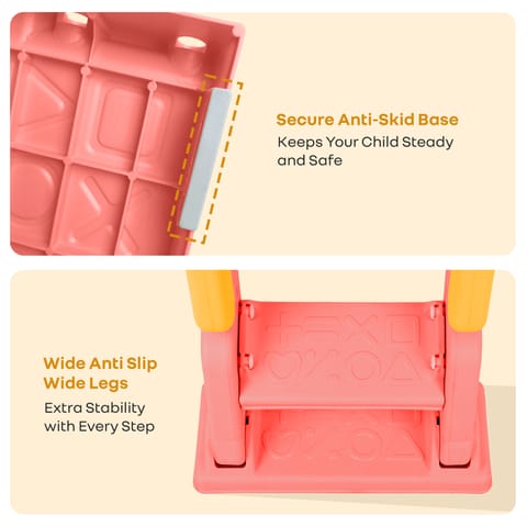 R for Rabbit Hilltop Booster Yellow Peach Potty Step Stool