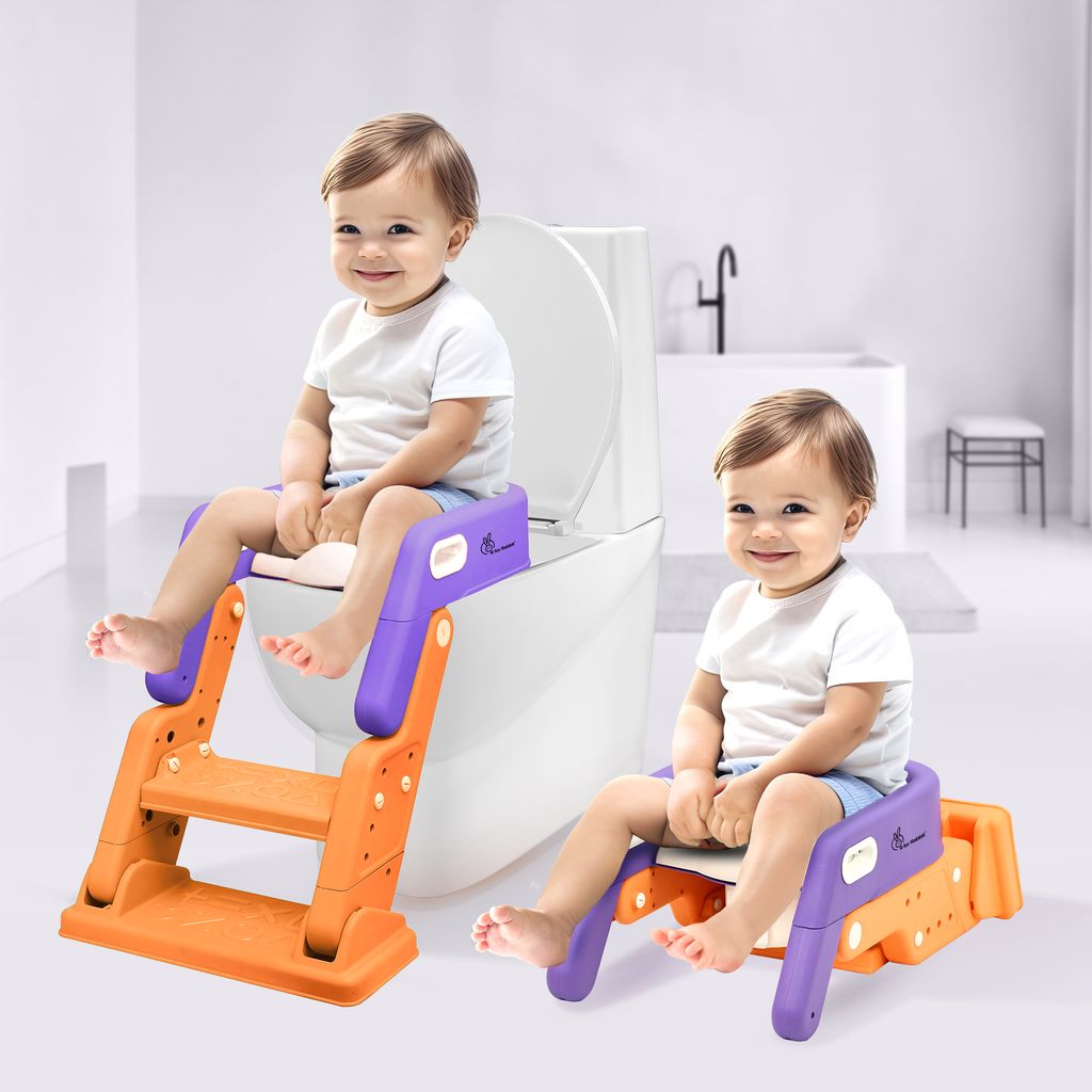 R for Rabbit Hilltop Booster Purple Orange Potty Step Stool