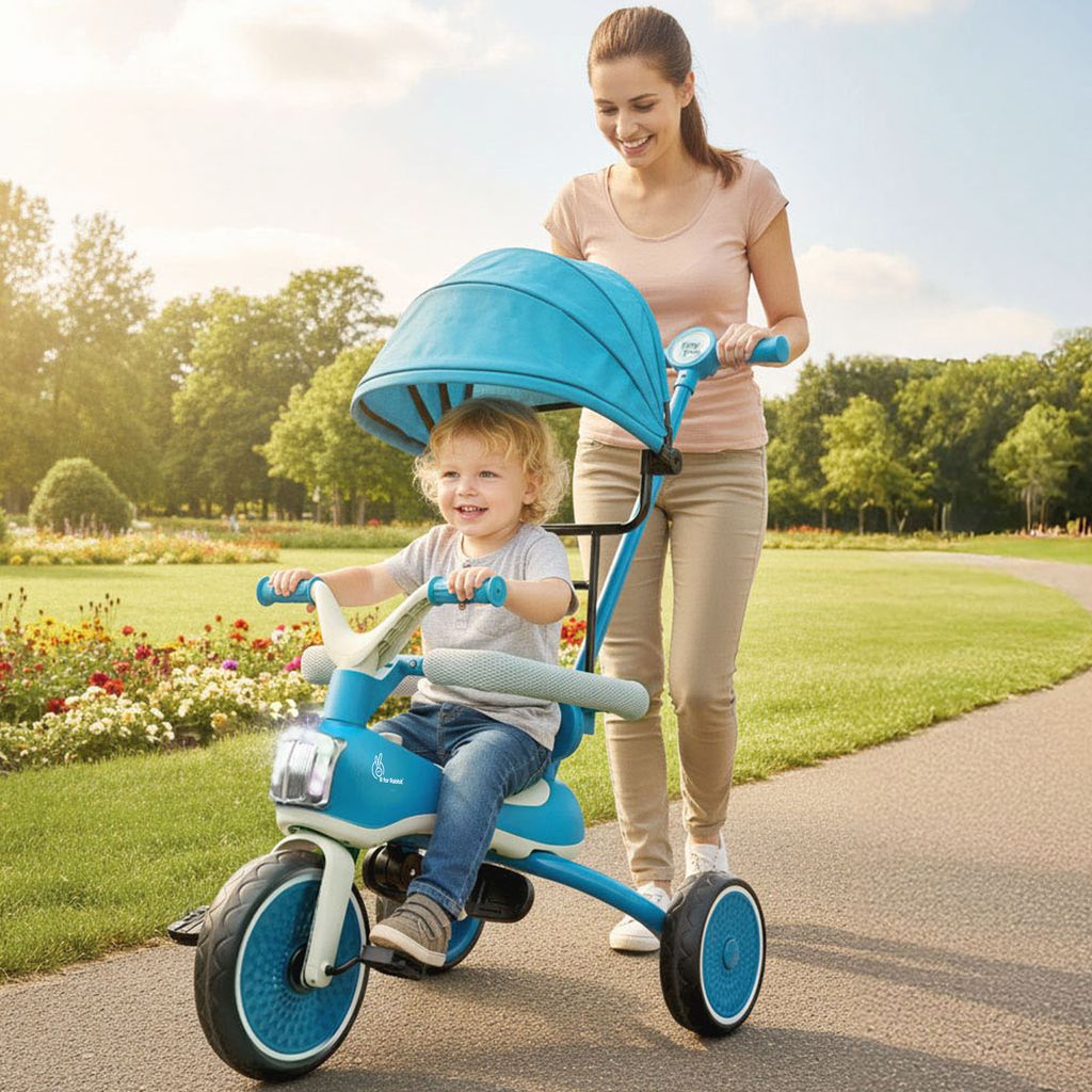 R for Rabbit Tiny Toes Karizma  Blue Grey Tricycle