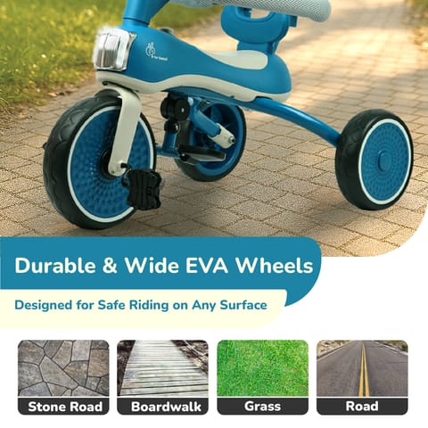 R for Rabbit Tiny Toes Karizma  Blue Grey Tricycle