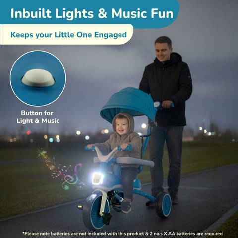 R for Rabbit Tiny Toes Karizma  Blue Grey Tricycle