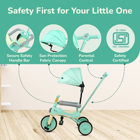 R for Rabbit Tiny Toes Karizma  Green Cream Tricycle