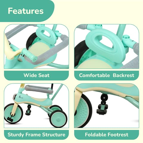 R for Rabbit Tiny Toes Karizma  Green Cream Tricycle