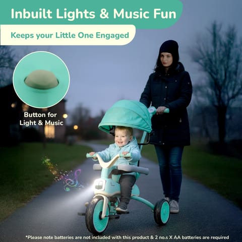 R for Rabbit Tiny Toes Karizma  Green Cream Tricycle