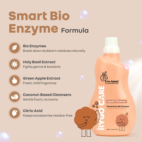 R for Rabbit Hygocare Liquid Cleanser-500ml White Liquid Cleanser