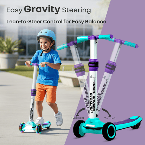 R for Rabbit Road Runner Stellar Green Purple Scooter