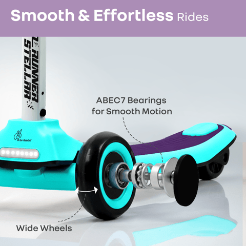 R for Rabbit Road Runner Stellar Green Purple Scooter