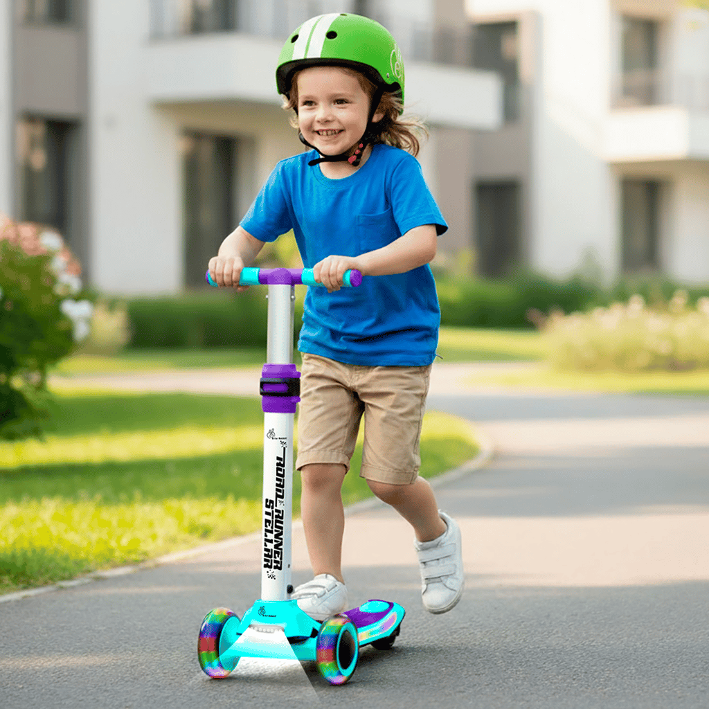 R for Rabbit Road Runner Stellar Green Purple Scooter