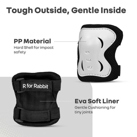 R for Rabbit Safe Play Protector Pads White Protective Gears