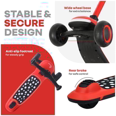 R for Rabbit Road Runner Jazz Red Black Scooter