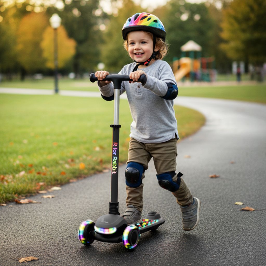 R for Rabbit Road Runner Jazz Pure Black Scooter