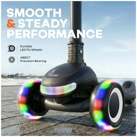 R for Rabbit Road Runner Jazz Pure Black Scooter