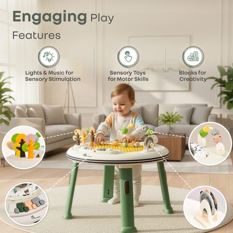 R for Rabbit Little&nbsp;Feet Hopper Green White Baby Walker