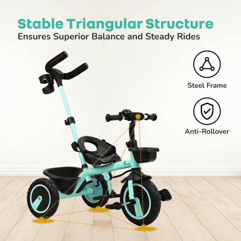 R for Rabbit Tiny Toes R20 Plus Aqua Blue Tricycle