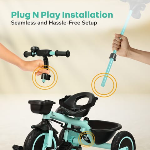 R for Rabbit Tiny Toes R20 Plus Aqua Blue Tricycle