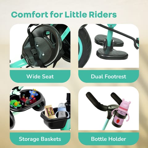 R for Rabbit Tiny Toes R20 Plus Aqua Blue Tricycle