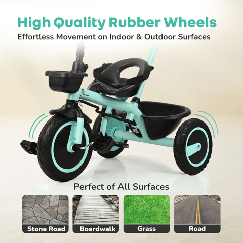 R for Rabbit Tiny Toes R20 Plus Aqua Blue Tricycle