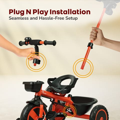 R for Rabbit Tiny Toes R20 Plus Cherry Red Tricycle