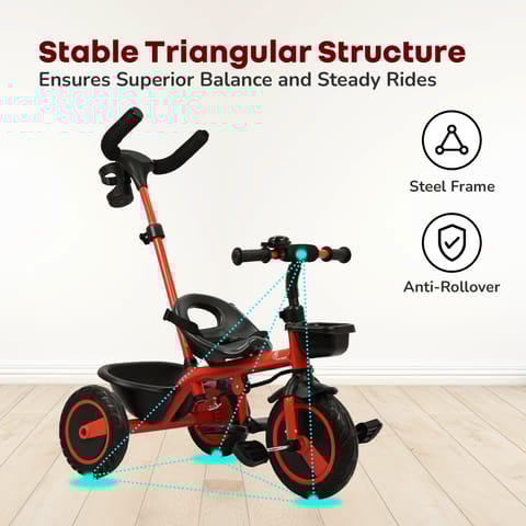 R for Rabbit Tiny Toes R20 Plus Cherry Red Tricycle