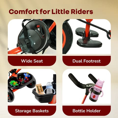 R for Rabbit Tiny Toes R20 Plus Cherry Red Tricycle