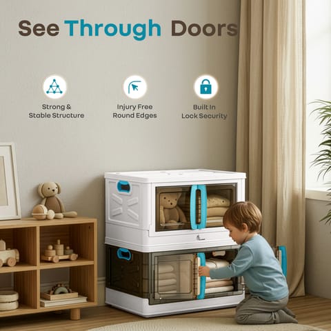 R for Rabbit Kiddo&nbsp;Korner&nbsp;Pod&nbsp;(Pack of 2) White Blue Organiser