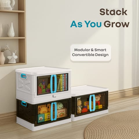 R for Rabbit Kiddo&nbsp;Korner&nbsp;Pod&nbsp;(Pack of 2) White Blue Organiser