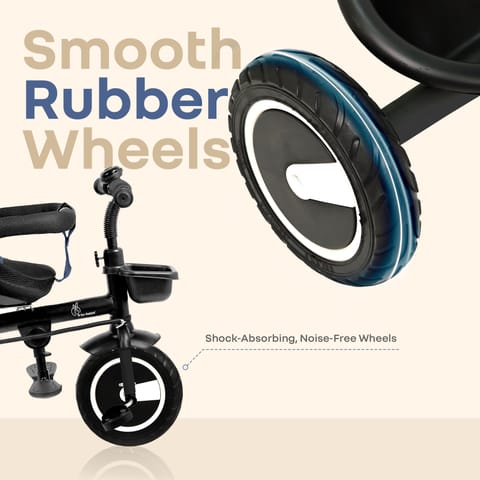 R for Rabbit Tiny Toes R40 Plus Denim Blue Tricycle