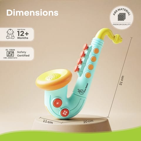 R for Rabbit Orapple Funtunes Saxophone Blue Multi Musical Toys