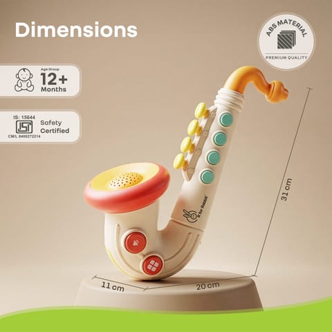 R for Rabbit Orapple Funtunes Saxophone Beige Multi Musical Toys
