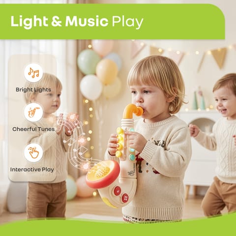 R for Rabbit Orapple Funtunes Saxophone Beige Multi Musical Toys