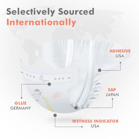 R for Rabbit Feather Diaper Tape Style - L&nbsp; Pack of 24 White Diaper