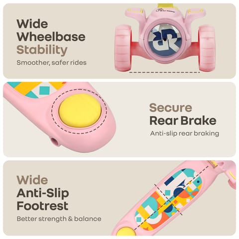 R for Rabbit Road&nbsp;Runner&nbsp;Neo Pink Yellow Scooter