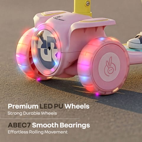 R for Rabbit Road&nbsp;Runner&nbsp;Neo Pink Yellow Scooter