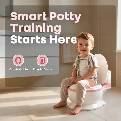 R for Rabbit Little&nbsp;GrownUp Tunes Pink White Potty Seat