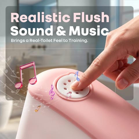 R for Rabbit Little&nbsp;GrownUp Tunes Pink White Potty Seat