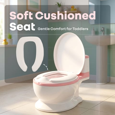 R for Rabbit Little&nbsp;GrownUp Tunes Pink White Potty Seat