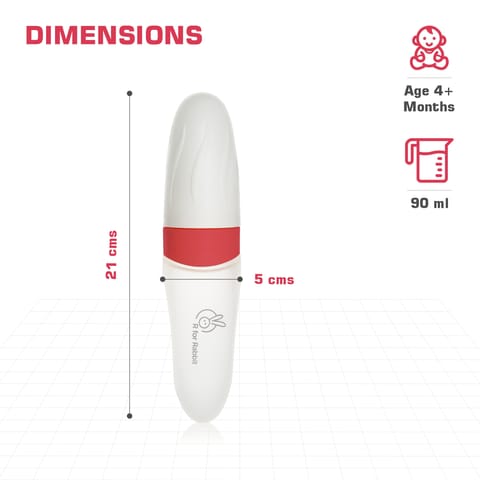 R for Rabbit First Feed Red Feeding Spoon