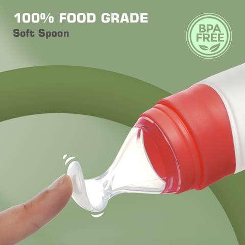 R for Rabbit First Feed Red Feeding Spoon