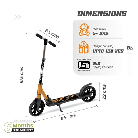 R for Rabbit Road Runner Sportz Orange Scooter