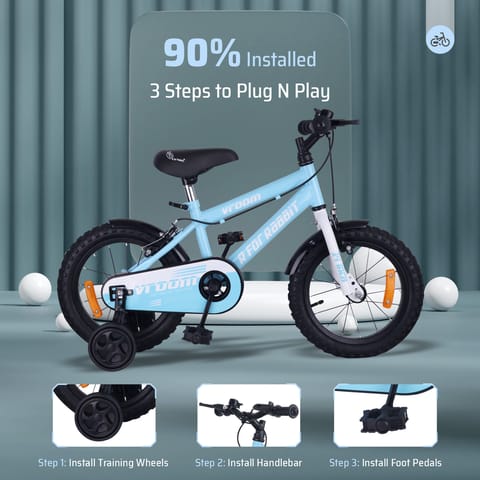 R for Rabbit Vroom - 14Inch  Lake Blue Bicycle