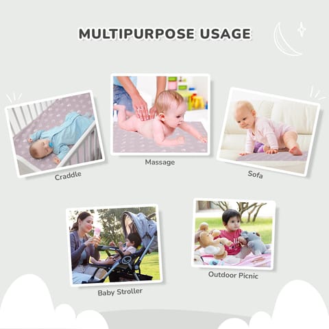 R for Rabbit Dry Nap S Grey Dry Sheet