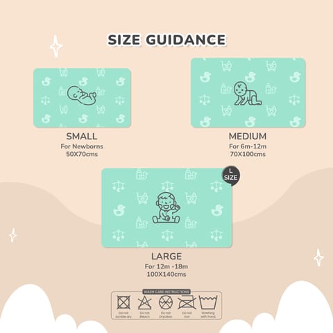 R for Rabbit Dry Nap L Green Dry Sheet