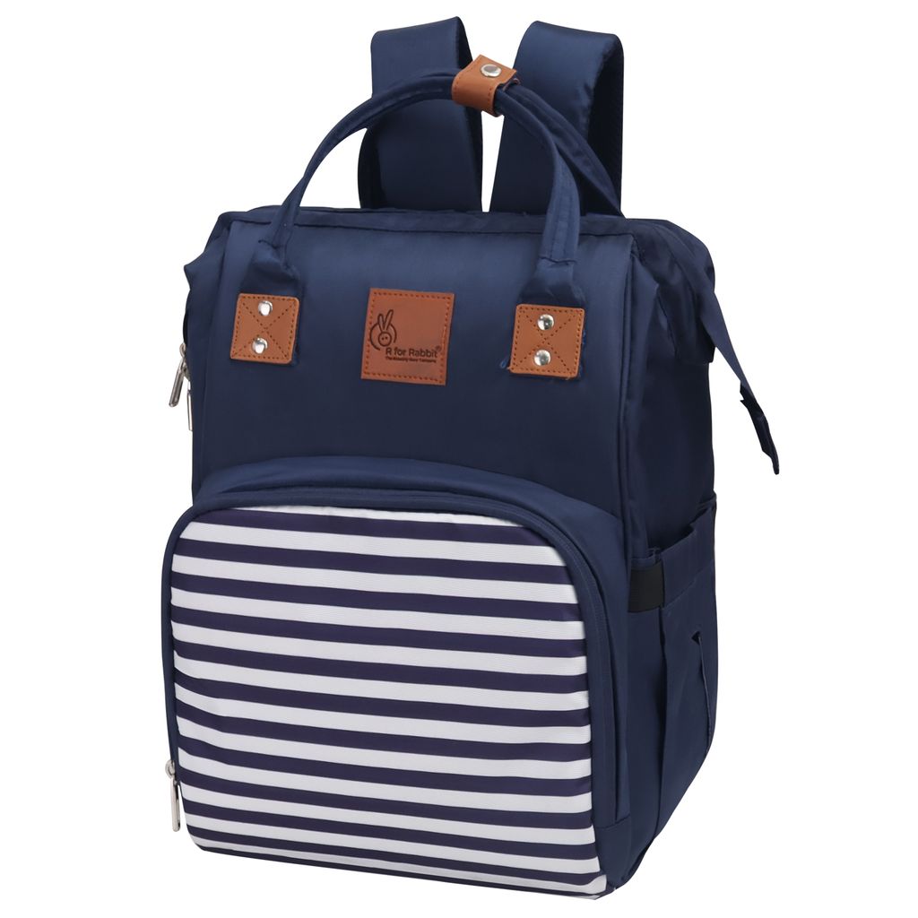 R for Rabbit Caramello Regal Blue Stripes Diaper Bag