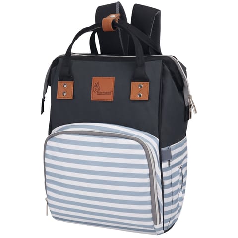 R for Rabbit Caramello Regal Grey Stripes Diaper Bag