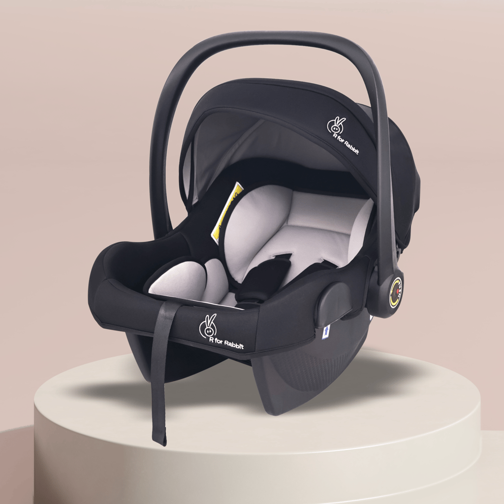 R for Rabbit Picaboo NxG Black Grey Carry Cot