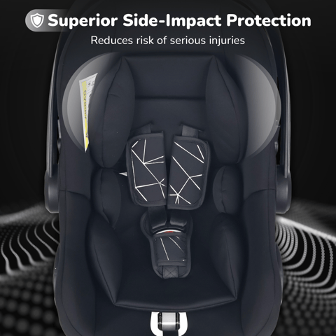 R for Rabbit Picaboo NxG Silver Black Carry Cot