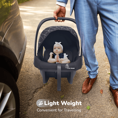 R for Rabbit Picaboo NxG Silver Black Carry Cot